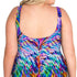Women’s Plus Size Mastectomy Swimdress with Prosthesis Pockets – Chasing Waves Print